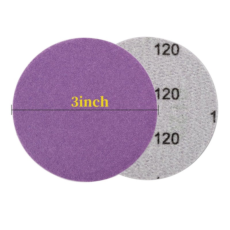 Arilier 3 Inch Sanding Disc 40Pcs, 120 Grit Sandpaper, Drill Sanding Attachment, Wet Dry Hook and Loop Sandpaper Discs for Random Orbital Sanders, Alumina Sand Paper for Wood, Metal, Automotive - Image 4